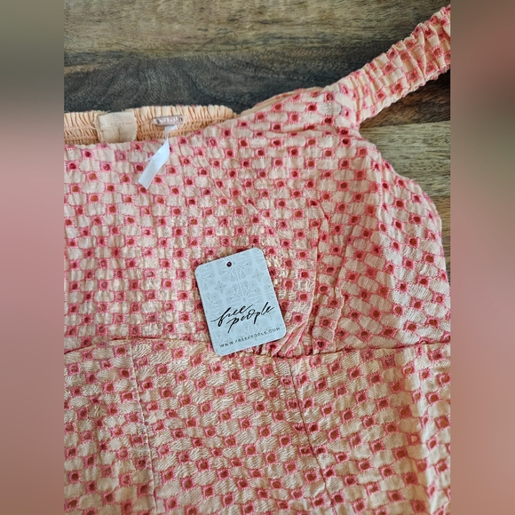 Free People Berry Kiss Eyelet Off The Shoulder Mini Dress - Picture 8 of 13